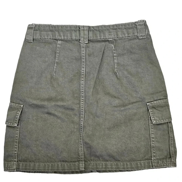 Forever 21 Cargo Skirt Women's Size Small Olive Green Cotton 4 Pocket Mini - Picture 3 of 9